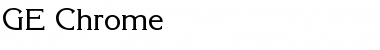 Download GE Chrome Regular Font Title Preview