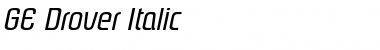 Download GE Drover Italic Font Title Preview