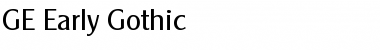 Download GE Early Gothic Regular Font Title Preview