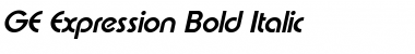 Download GE Expression Bold Italic Font Title Preview