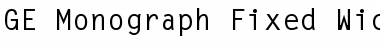 Download GE Monograph Fixed Width Bold Font Title Preview
