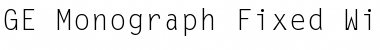 Download GE Monograph Fixed Width Regular Font Title Preview