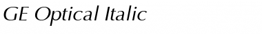 Download GE Optical Italic Font Title Preview