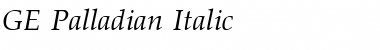 Download GE Palladian Italic Font Title Preview