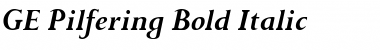 Download GE Pilfering Bold Italic Font Title Preview