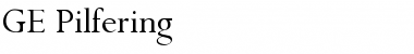Download GE Pilfering Regular Font Title Preview