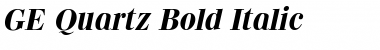 Download GE Quartz Bold Italic Font Title Preview