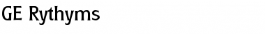 Download GE Rythyms Regular Font Title Preview