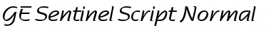Download GE Sentinel Script Normal Font Title Preview