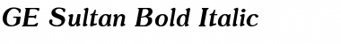 Download GE Sultan Bold Italic Font Title Preview