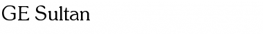 Download GE Sultan Regular Font Title Preview
