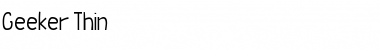 Download Geeker Thin Font Title Preview