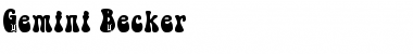 Download Gemini Becker Normal Font Title Preview