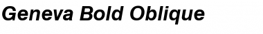 Download Geneva Bold Italic Font Title Preview