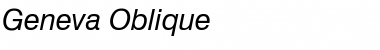 Download Geneva Italic Font Title Preview