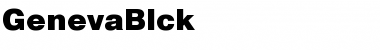 Download GenevaBlck Bold Font Title Preview