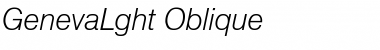 Download GenevaLght Italic Font Title Preview