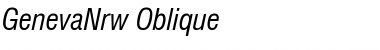Download GenevaNrw Italic Font Title Preview