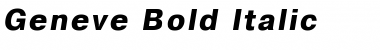 Download Geneve Bold Italic Font Title Preview