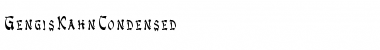 Download GengisKahnCondensed Regular Font Title Preview