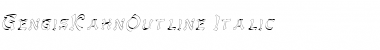 Download GengisKahnOutline Italic Font Title Preview