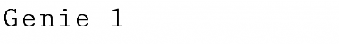 Download Genie 1 Regular Font Title Preview