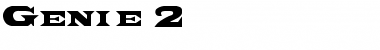 Download Genie 2 Regular Font Title Preview