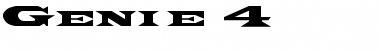 Download Genie 4 Regular Font Title Preview