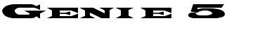 Download Genie 5 Regular Font Title Preview