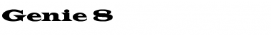 Download Genie 8 Regular Font Title Preview