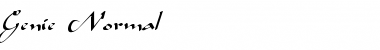 Download Genie Normal Font Title Preview