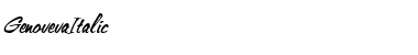 Download GenovevaItalic Regular Font Title Preview