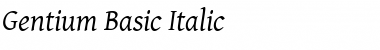 Download Gentium Basic Italic Font Title Preview