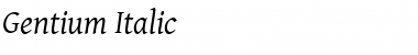 Download Gentium Italic Font Title Preview