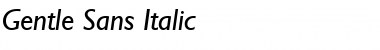 Download Gentle Sans Italic Font Title Preview