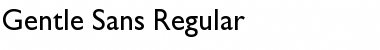 Download Gentle Sans Regular Font Title Preview