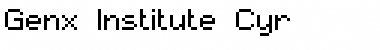 Download Genx Institute Cyr Regular Font Title Preview