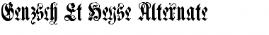 Download Genzsch Et Heyse Alternate Regular Font Title Preview