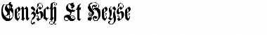 Download Genzsch Et Heyse Regular Font Title Preview