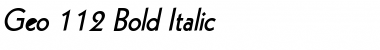 Download Geo 112 Bold Italic Font Title Preview