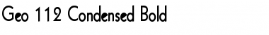 Download Geo 112 Condensed Bold Font Title Preview