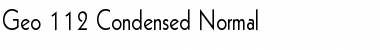 Download Geo 112 Condensed Normal Font Title Preview