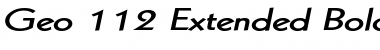 Download Geo 112 Extended Bold Italic Font Title Preview