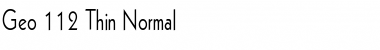 Download Geo 112 Thin Normal Font Title Preview