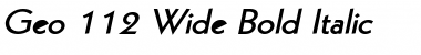 Download Geo 112 Wide Bold Italic Font Title Preview