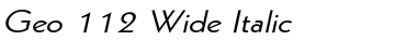 Download Geo 112 Wide Italic Font Title Preview