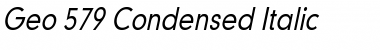 Download Geo 579 Condensed Italic Font Title Preview