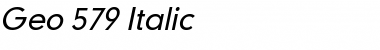 Download Geo 579 Italic Font Title Preview