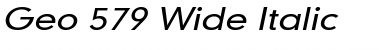 Download Geo 579 Wide Italic Font Title Preview