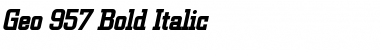 Download Geo 957 Bold Italic Font Title Preview
